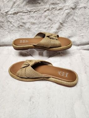 ID Required Tan Braided Slide Sandal